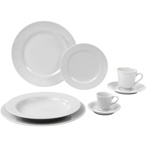 Aparelho de Jantar, Chá e Café Porcelana Schmidt 42 peças - Dec