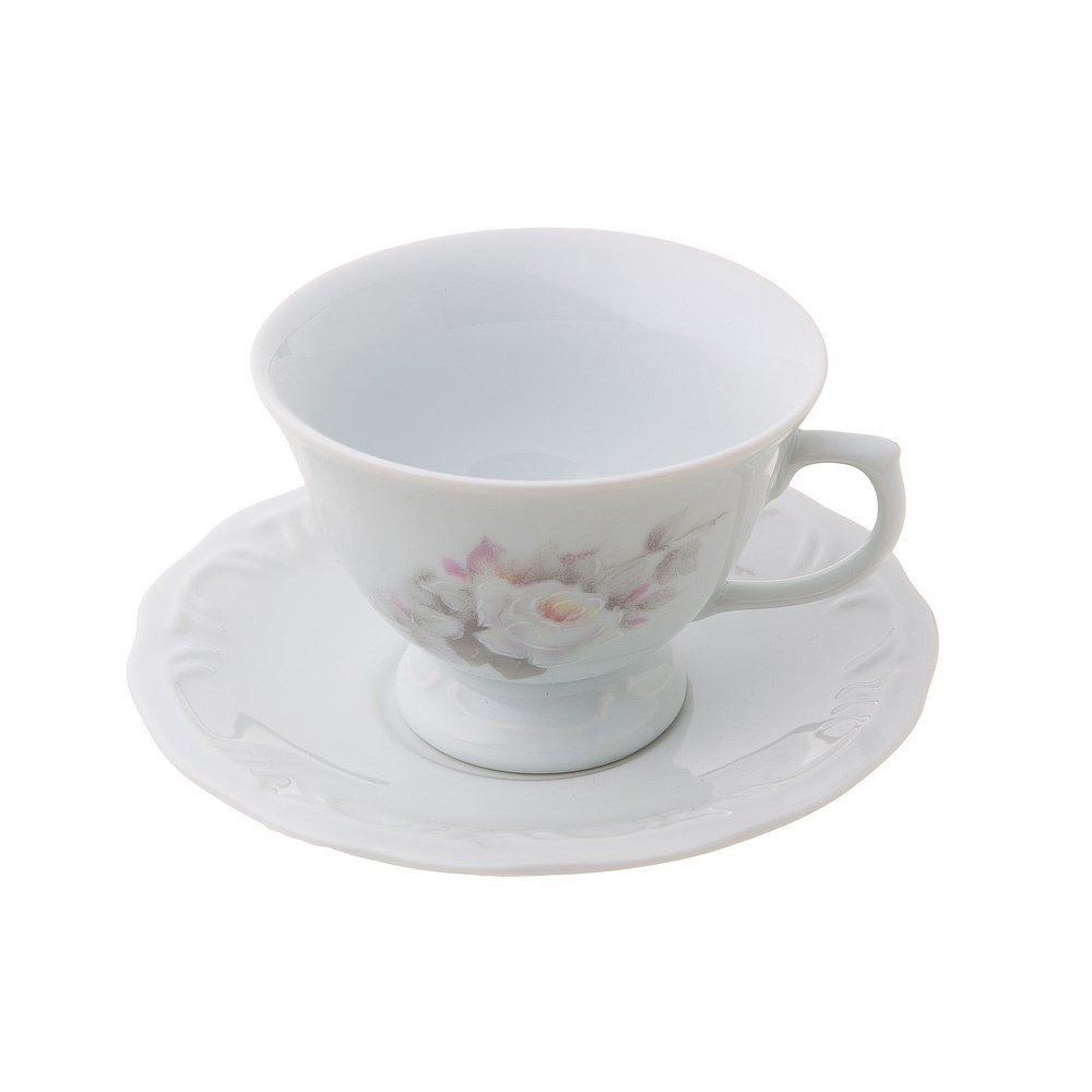 Aparelho de Chá e Café Porcelana Schmidt 53 peças - Dec. Eterna