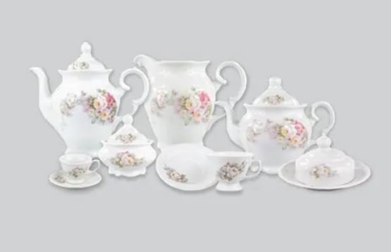 Serviço chá café 53 peças porcelana pomerode schmidt