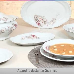 Aparelho de Jantar 42 Peças Vitória Porcelana Schmidt